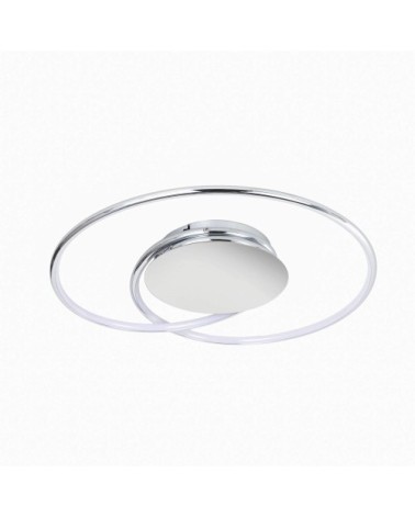 Plafonnier led en métal argent