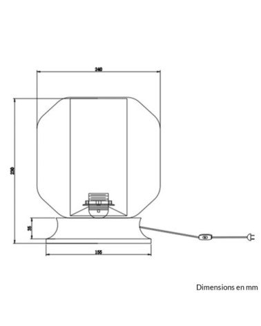 Lampe de table en canage naturel