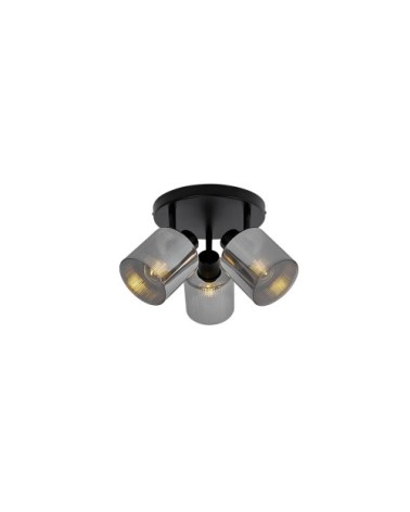 Spot plafond en verre gris