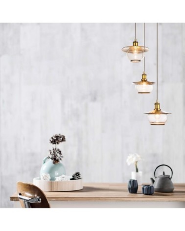 Suspension en métal bronze