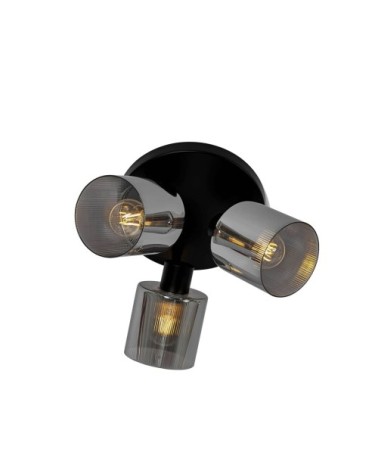 Spot plafond en verre gris