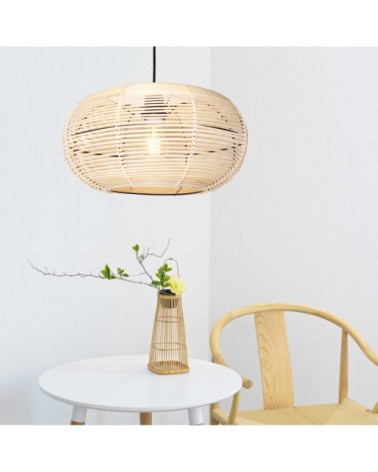 Suspension en rattan naturel