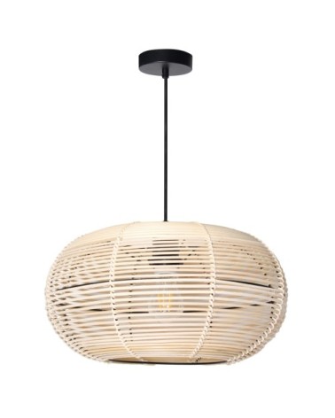 Suspension en rattan naturel