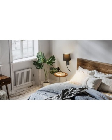 Lampe de Lecture LED Aluminium Noir 22x23x45 CM