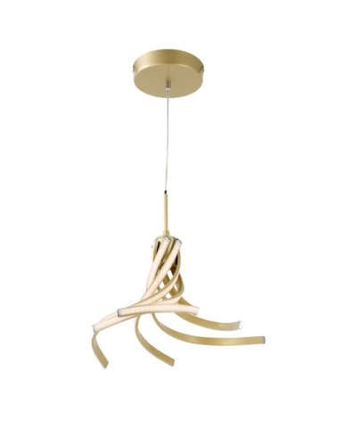 Suspension en métal doré