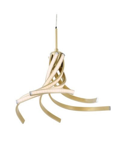 Suspension en métal doré