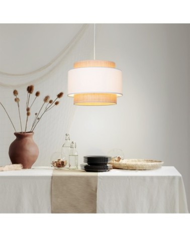 Suspension en fabric naturel