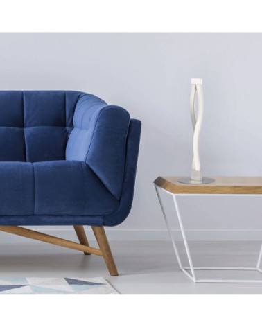 Lampe en métal argenté