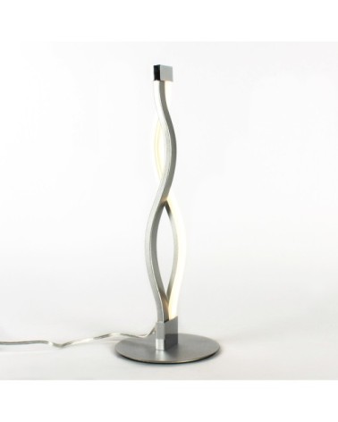 Lampe en métal argenté