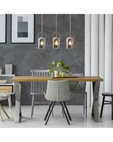 Suspension en glass gris