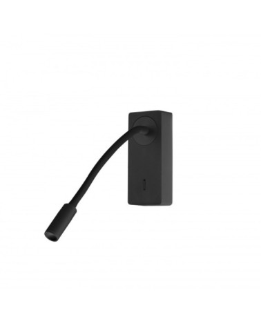 Lampe de Lecture LED Aluminium Noir 6x14x14 CM