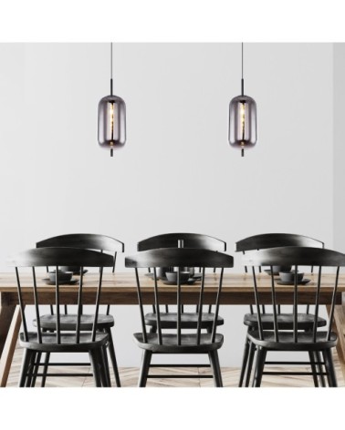 Suspension en métal noir