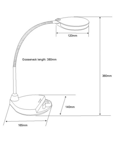 Lampe de bureau en plastique_synthetic anthracite