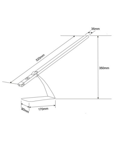 Lampe de bureau en plastique_synthetic bleu