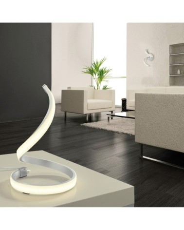 Lampe en métal argenté