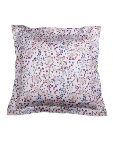 Taie d'oreiller satin de coton 63x63 cm imprime Ombellifère