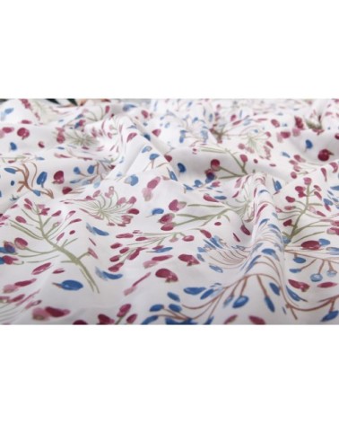 Taie d'oreiller satin de coton 63x63 cm imprime Ombellifère