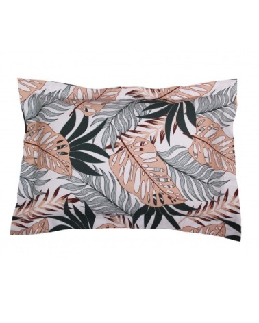 Taie d'oreiller satin de coton 50x70 cm imprimé Tropical