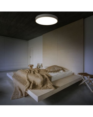 Plafonnier d'extérieur LED Lumière Neutre 4000K Blanc Acier 60cm