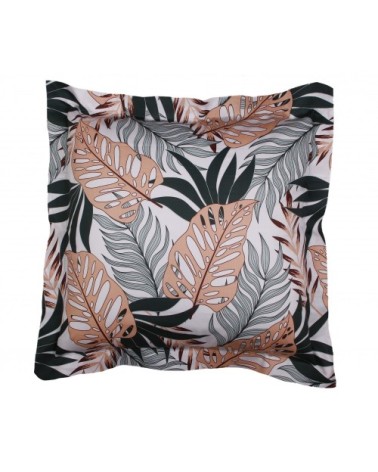 Taie d'oreiller satin de coton 63x63 cm imprime Tropical