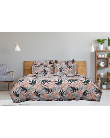 Housse de couette satin de coton 240x220 cm imprimé Tropical