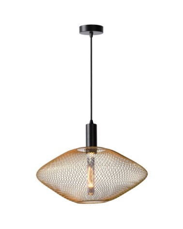 Suspension en métal doré