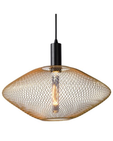 Suspension en métal doré