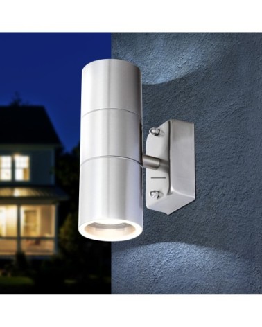 Projecteur extérieur en métal argenté