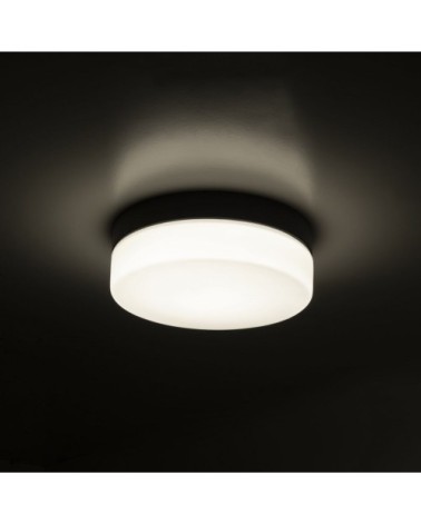 Plafonnier LED Acier Noir 23x23x8 CM
