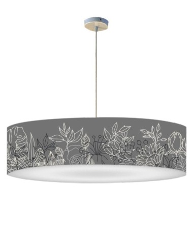 Abat-jour suspension gris D 60 cm