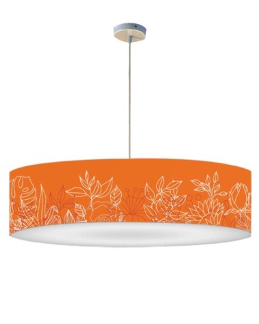 Abat-jour suspension mandarine D 60 cm