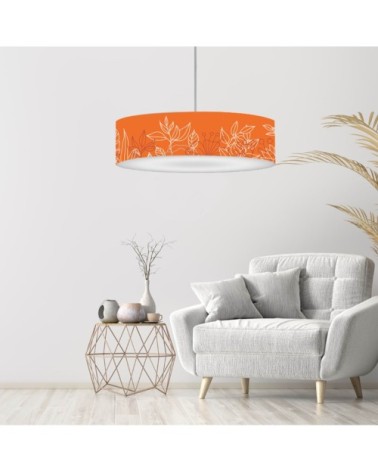 Abat-jour suspension mandarine D 60 cm