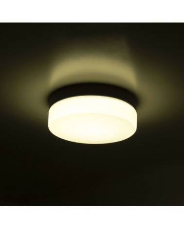 Plafonnier LED Acier Noir 23x23x8 CM