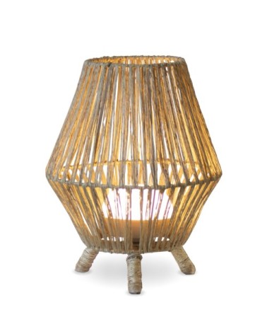 Lampe de table extérieur en bois marron