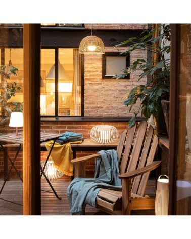 Suspension extérieur en bois naturel