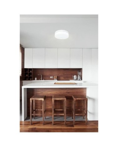 Plafonnier Style Moderne IP20 E27 40W Métal Blanc