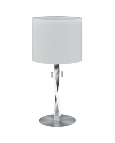 Lampe en métal argenté