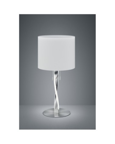 Lampe en métal argenté