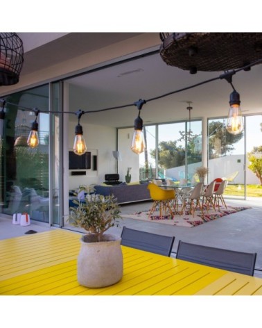 Guirlande lumineuse extérieur en plastique_synthetic noir