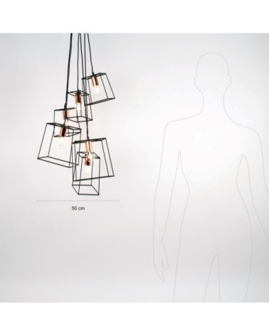 Suspension en métal noir