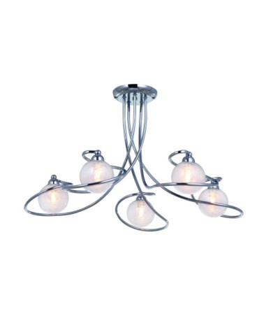 Plafonnier en métal argenté