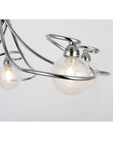 Plafonnier en métal argenté