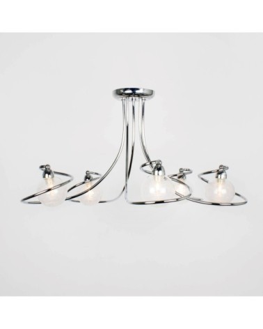 Plafonnier en métal argenté