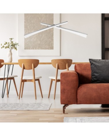 Suspension en métal argenté