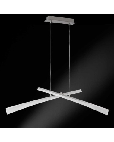 Suspension en métal argenté