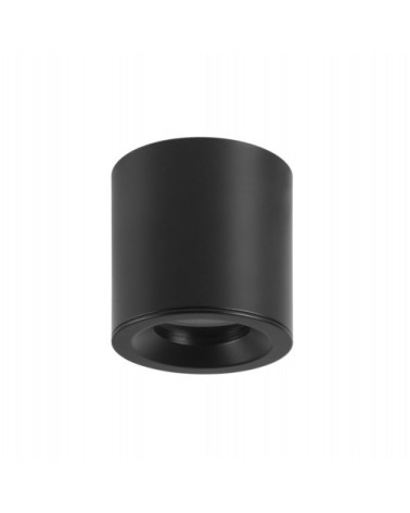 Spot de Plafond Surface Tubulaire pour Ampoule GU10 Noire 85mm