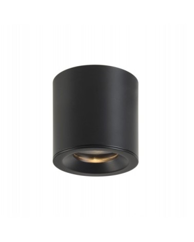 Spot de Plafond Surface Tubulaire pour Ampoule GU10 Noire 85mm