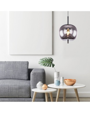 Suspension en métal noir