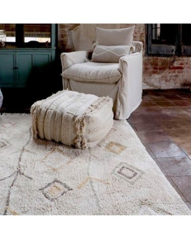 Tapis coton lavable terre 140x200cm