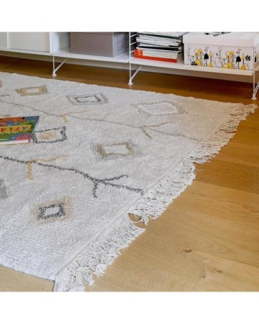 Tapis coton lavable terre 170x240cm